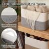 image:imageOIAHOMY Woven Storage Basket for Shelves Rectangle Cotton Rope Baskets for Organizing 13 x 10 x 9 in Storage Bins for Dog ToysTowelBooksGiftBrown and WhiteGrey and White
