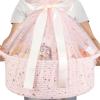 image:imageOIAHOMY Large Gift Basket Empty 17 x 126 x 7 Storage Basket with Gift Bag Ribbon and Glitter Tulle for DIY Anytime Toy Storage for Kids Dogs with Handles in A Stylish Design  WhitePink