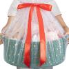 image:imageOIAHOMY Large Gift Basket Empty 17 x 126 x 7 Storage Basket with Gift Bag Ribbon and Glitter Tulle for DIY Anytime Toy Storage for Kids Dogs with Handles in A Stylish Design  WhiteGreen