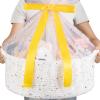 image:imageOIAHOMY Large Gift Basket Empty 17 x 126 x 7 Storage Basket with Gift Bag Ribbon and Glitter Tulle for DIY Anytime Toy Storage for Kids Dogs with Handles in A Stylish Design  WhiteWhite