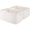 image:imageOIAHOMY Storage Basket for Shelves Closet Cube Storage Bins Baskets for Clothes Blanket Towels Baby Nursery Toy Baskets Box Woven Rope Basket 15751181709 IN 2 Packs BrownWhite