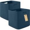 image:imageOIAHOMY Storage Cubes 13 Inch Cube Storage Organizer Collapsible Storage Bins Baskets for Organizing Storage Bins for ShelvesGreen 3PACKBlue