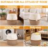 image:imageOIAHOMY 60L Blanket Basket with Handle Storage Basket for Living Room Laundry Hamper for Clothes Towels Pillows Toy Storage for Kids and Dogs Baby Hamper for Nursery  Brown amp WhiteBrown  White