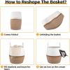 image:imageOIAHOMY 60L Blanket Basket with Handle Storage Basket for Living Room Laundry Hamper for Clothes Towels Pillows Toy Storage for Kids and Dogs Baby Hamper for Nursery  Brown amp WhiteBrown  White
