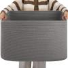 image:imageOIAHOMY 75L Blanket Basket Woven Cotton Rope Basket for Organizing 22x17x12 Used for Living Room Bedroom Nursery Light Yellow amp WhiteDark Grey