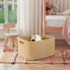 image:imageOIAHOMY 75L Blanket Basket Woven Cotton Rope Basket for Organizing 22x17x12 Used for Living Room Bedroom Nursery Light Yellow amp WhiteGreen