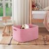 image:imageOIAHOMY 75L Blanket Basket Woven Cotton Rope Basket for Organizing 22x17x12 Used for Living Room Bedroom Nursery Light Yellow amp WhitePink