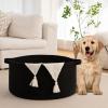 image:imageOIAHOMY 90L Blanket Basket for Living Room Large Basket 23 x 23 x 13 with Handle Laundry Hamper for Blankets Pillows Toy Storage for Kids Dogs  Brown amp WhiteBlack