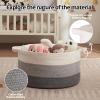 image:imageOIAHOMY 90L Blanket Basket for Living Room Large Basket 23 x 23 x 13 with Handle Laundry Hamper for Blankets Pillows Toy Storage for Kids Dogs  Brown amp WhiteGradient Grey