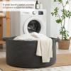 image:imageOIAHOMY 90L Blanket Basket for Living Room Large Basket 23 x 23 x 13 with Handle Laundry Hamper for Blankets Pillows Toy Storage for Kids Dogs  Brown amp WhiteGrey