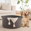 image:imageOIAHOMY 90L Blanket Basket for Living Room Large Basket 23 x 23 x 13 with Handle Laundry Hamper for Blankets Pillows Toy Storage for Kids Dogs  Brown amp WhiteGrey