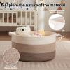 image:imageOIAHOMY 90L Blanket Basket for Living Room Large Basket 23 x 23 x 13 with Handle Laundry Hamper for Blankets Pillows Toy Storage for Kids Dogs  Brown amp WhiteGradient Brown