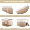 image:imageOIAHOMY 90L Blanket Basket for Living Room Large Basket 23 x 23 x 13 with Handle Laundry Hamper for Blankets Pillows Toy Storage for Kids Dogs  Brown amp WhiteGardient Light Brown