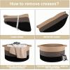 image:imageOIAHOMY 90L Blanket Basket for Living Room Large Basket 23 x 23 x 13 with Handle Laundry Hamper for Blankets Pillows Toy Storage for Kids Dogs  Brown amp WhiteYellow and Black