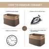 image:imageOIAHOMY 108L Extra Large Blanket Basket 25x16x16 Laundry Basket Blanket Storage for Living Room Dog Toy Storage with Handle  Brown amp WhiteYellow  Black