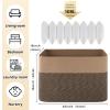 image:imageOIAHOMY 108L Extra Large Blanket Basket 25x16x16 Laundry Basket Blanket Storage for Living Room Dog Toy Storage with Handle  Brown amp WhiteYellow  Black