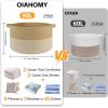 image:imageOIAHOMY 90L XXXLarge Blanket Basket for Living Room 217 x 138 Woven Cotton Rope Laundry Basket for Organizing Pillows Decorative Stuffed Animal Toy Storage Bin for Nursery White and Linen BrownJute and White