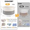 image:imageOIAHOMY 90L XXXLarge Blanket Basket for Living Room 217 x 138 Woven Cotton Rope Laundry Basket for Organizing Pillows Decorative Stuffed Animal Toy Storage Bin for Nursery White and Linen BrownWhite and Light Grey