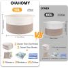 image:imageOIAHOMY 90L XXXLarge Blanket Basket for Living Room 217 x 138 Woven Cotton Rope Laundry Basket for Organizing Pillows Decorative Stuffed Animal Toy Storage Bin for Nursery White and Linen BrownWhite and Linen Brown