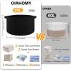 image:imageOIAHOMY 90L XXXLarge Blanket Basket for Living Room 217 x 138 Woven Cotton Rope Laundry Basket for Organizing Pillows Decorative Stuffed Animal Toy Storage Bin for Nursery White and Linen BrownBlack