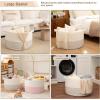 image:imageOIAHOMY 90L XXXLarge Blanket Basket for Living Room 217 x 138 Woven Cotton Rope Laundry Basket for Organizing Pillows Decorative Stuffed Animal Toy Storage Bin for Nursery White and Linen BrownBlack and White