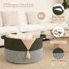 image:imageOIAHOMY 90L XXXLarge Blanket Basket for Living Room 217 x 138 Woven Cotton Rope Laundry Basket for Organizing Pillows Decorative Stuffed Animal Toy Storage Bin for Nursery White and Linen BrownGreen and Grey