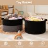 image:imageOIAHOMY 90L XXXLarge Blanket Basket for Living Room 217 x 138 Woven Cotton Rope Laundry Basket for Organizing Pillows Decorative Stuffed Animal Toy Storage Bin for Nursery White and Linen BrownBlack