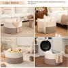 image:imageOIAHOMY 90L XXXLarge Blanket Basket for Living Room 217 x 138 Woven Cotton Rope Laundry Basket for Organizing Pillows Decorative Stuffed Animal Toy Storage Bin for Nursery White and Linen BrownWhite and Linen Brown
