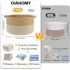 image:imageOIAHOMY 90L XXXLarge Blanket Basket for Living Room 217 x 138 Woven Cotton Rope Laundry Basket for Organizing Pillows Decorative Stuffed Animal Toy Storage Bin for Nursery White and Linen BrownJute and White